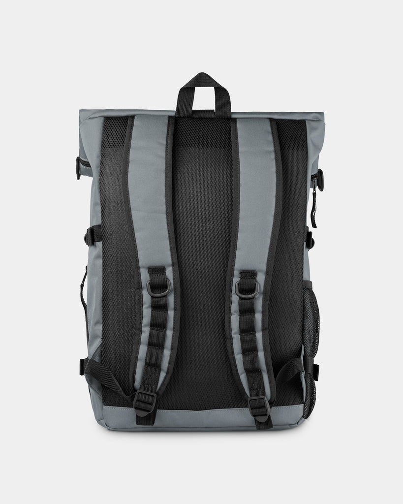 Grey fabric backpack online