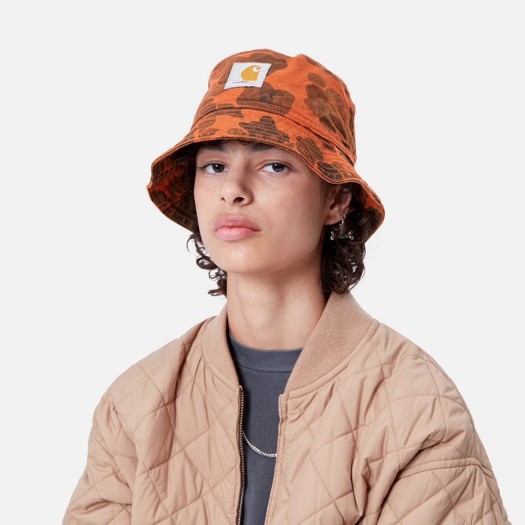 Carhartt WIP Duck Camo Bucket Hat Green Turmeric garment dyed Page Duck Camo Bucket Hat