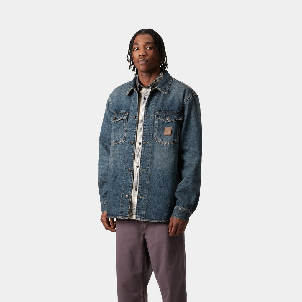 Carhartt WIP Lincoln Shirt Jacket | Blue (worn used wash