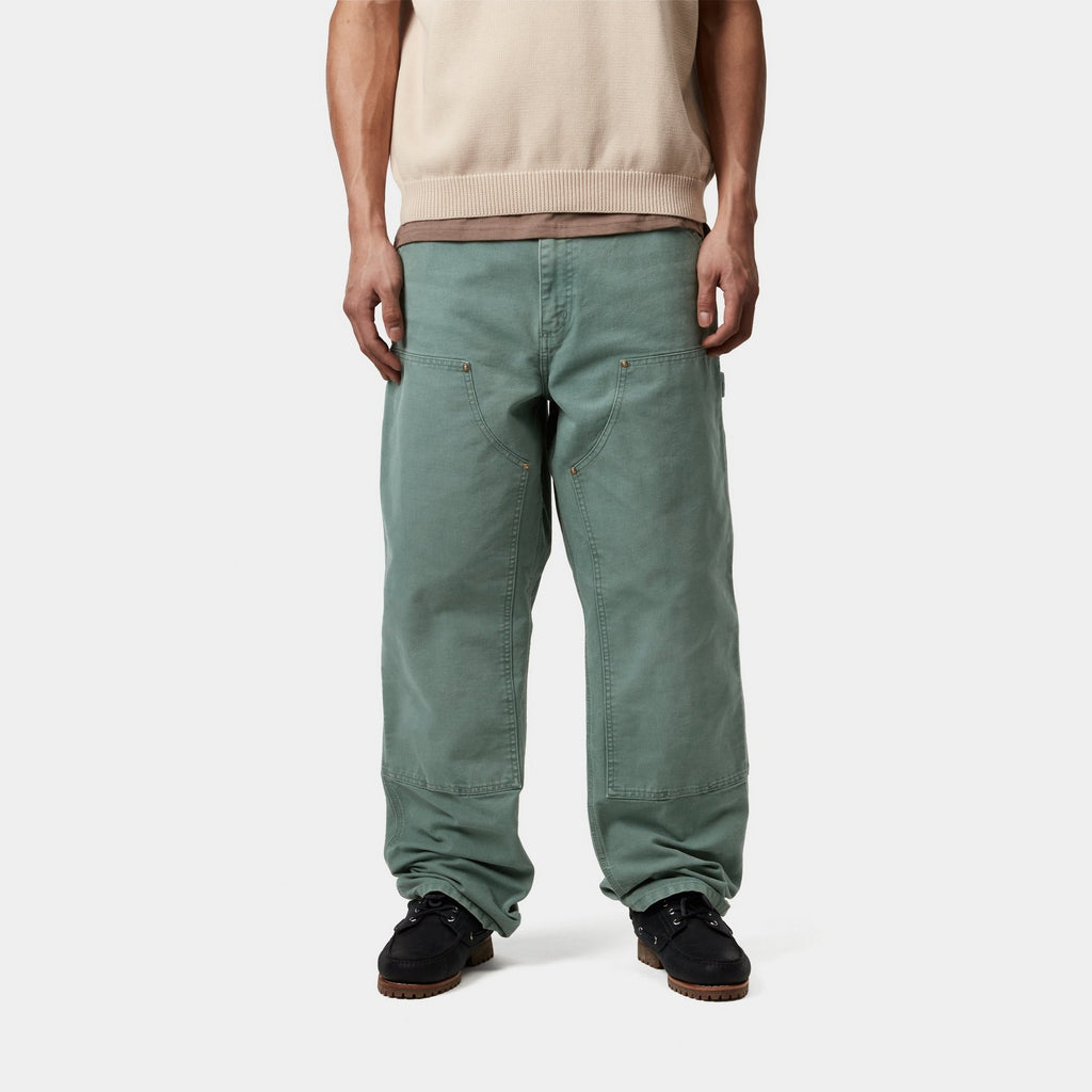 Carhartt WIP Double Knee Pant - Stone Canvas | Silver Pine