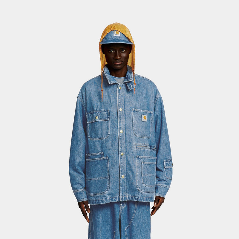Carhartt WIP x INVINCIBLE Denim Chore Coat Max | Blue (stone