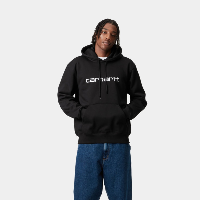 Carhartt WIP Hooded Carhartt Sweatshirt | Black / White