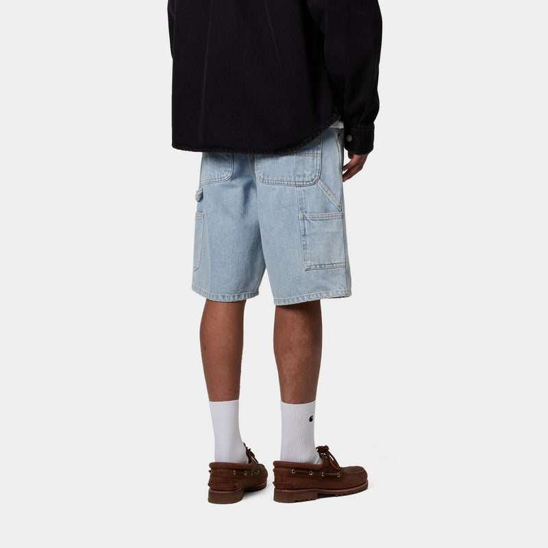 Carhartt WIP Single Knee Short - Denim | Blue (heavy stone