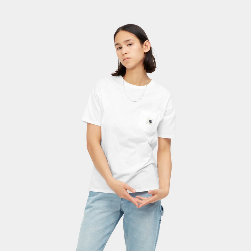 Carhartt WIP Women s Pocket T Shirt White Page Women s Pocket T Shirt