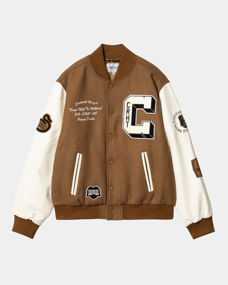 Carhartt WIP Brown Ducks Bomber Hamilton Brown Wax Page Brown Ducks Bomber