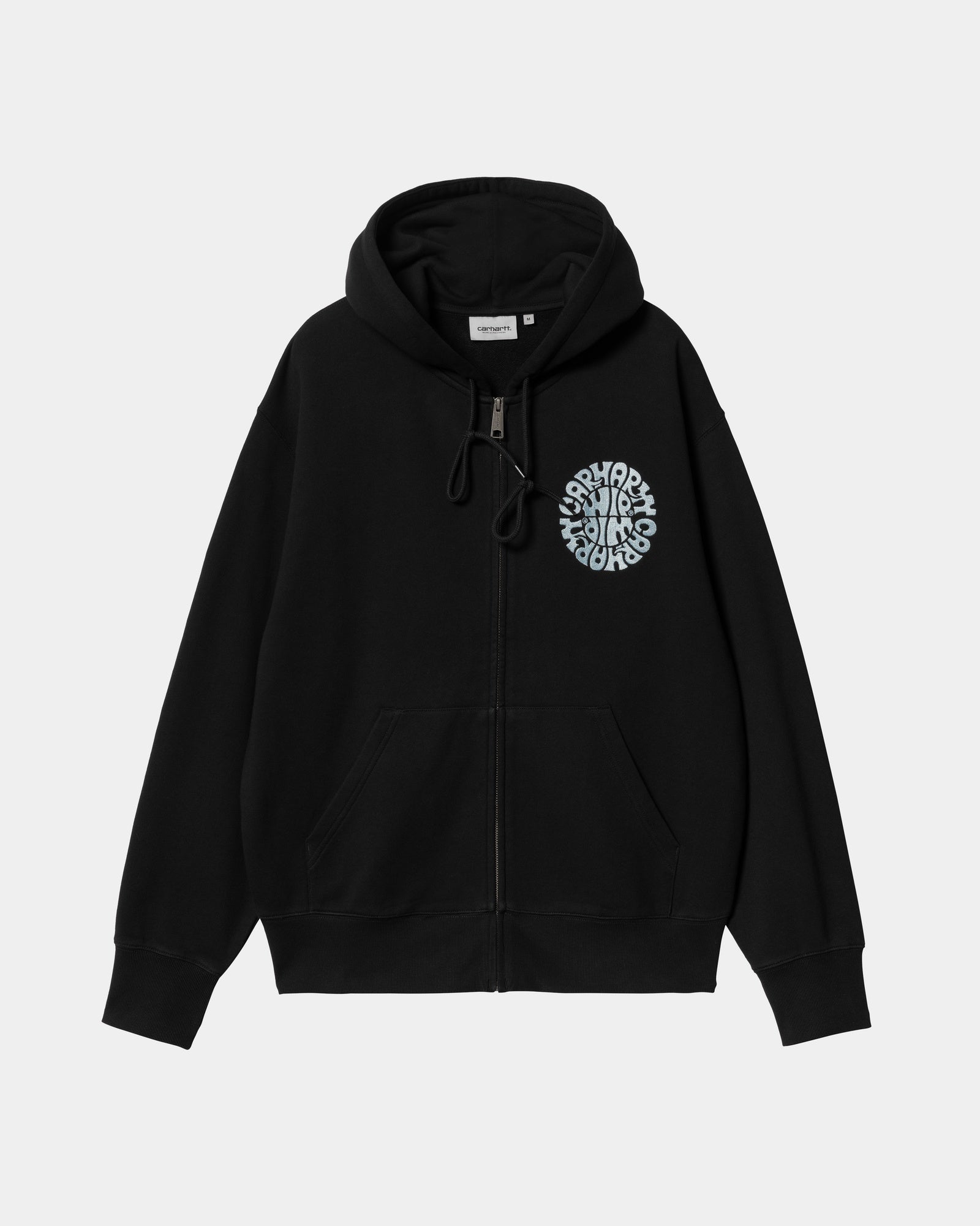 [CARHARTTWIP] HOODED WIP SWEAT JACKET ★大人気★ Carhartt WIP Hooded WIP Sweat Jacket | Black (stone washed